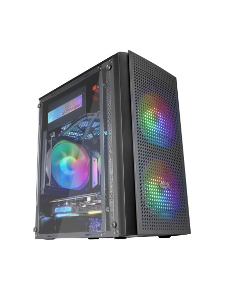 MC300 Caja PC Micro ATX Cristal Templado 3xVentilador FRGB Negro