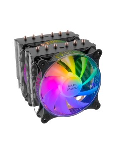 MCPU-XT Negro Disipador CPU Doble Torre Refrigeración 6 Heatpipes HCT TDP 300W 2 Ventiladores ARGB PWM 12cm