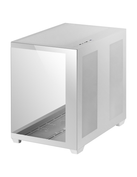 MCV4 Blanco Torre Gaming Custom XXL E-ATX Ventana Cristal Templado Lateral y Frontal Sin Marco Estructura Modular Doble Cámara