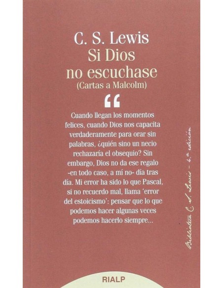 Si Dios no escuchase