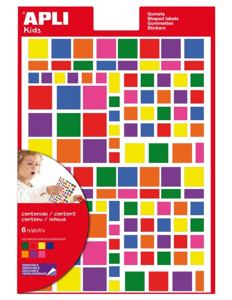 12971 etiqueta decorativa engomada Azul, Verde, Lila, Naranja, Rojo, Rosa, Amarillo