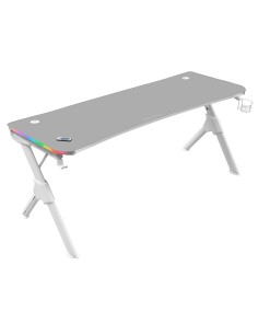 MGDXLRGBW Mesa Gaming Ergonómica RGB Blanco Grande