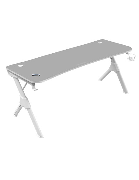 MGDXLW Mesa Gaming Ergonómica Blanco Grande