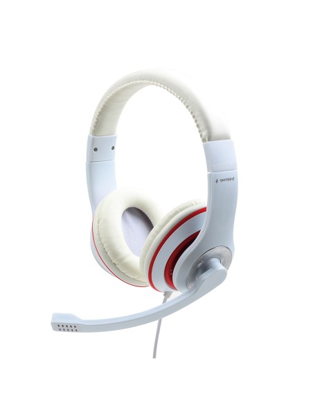 MHS-03-WTRD auricular y casco Auriculares Alámbrico Diadema Llamadas/Música Rojo, Blanco