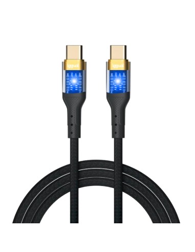 Cable tipo C a tipo C 3A 1 metro trenzado LED