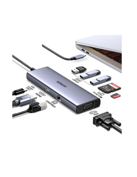 Revodok USB-C 6-IN-1 Hub met 4K HDMI USB Tipo C 10000 Mbit/s