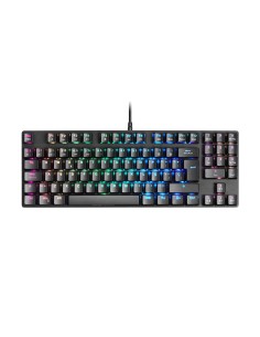 MKREVOPROBES Negro, Teclado Gaming RGB Mecánico, TKL+ NUM, Switch Azul, Español