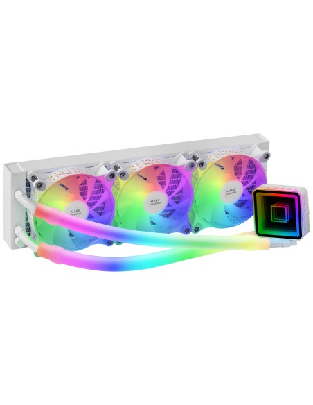 ML-ULTRA360 Blanco Refrigeración Líquida CPU TDP 650W Espejo Infinito 3 Ventiladores Silenciosos FDB ARGB Tubos ARGB Multisocket
