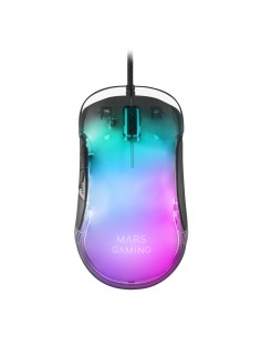 MMGLOW Ratón Gaming RGB Chroma-Glow Acabado Espejo 12800 DPI Negro