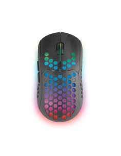 MMW3, Ratón Gaming Inalámbrico, RGB Flow, Ultraligero 79g, 3200DPI, Negro
