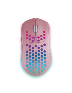 MMW3P, Ratón Gaming Inalámbrico, RGB Flow, Ultraligero 79g, 3200DPI, Rosa
