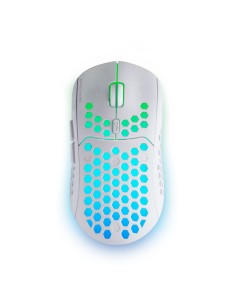 MMW3W, Ratón Gaming Inalámbrico, RGB Flow, Ultraligero 79g, 3200DPI, Blanco