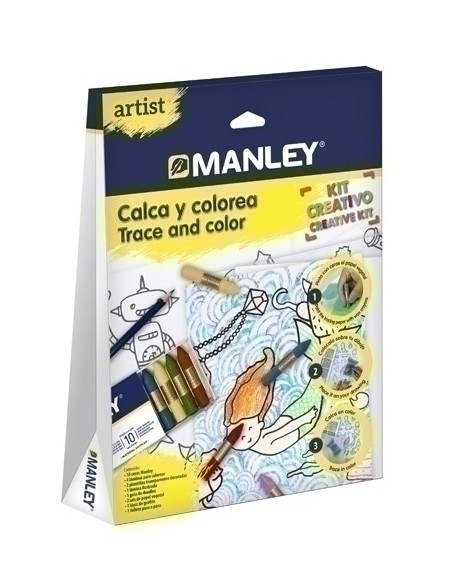 MANLEY ARTIST CALCA Y COLOREA - Pack de 6 unidades