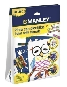 MANLEY ARTIST PINTA CON PLANTILLAS - Pack de 6 unidades