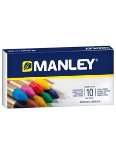 ESTUCHE DE 10 UNIDADES CERAS BLANDAS COLORES SURTIDOS MANLEY MNC00033