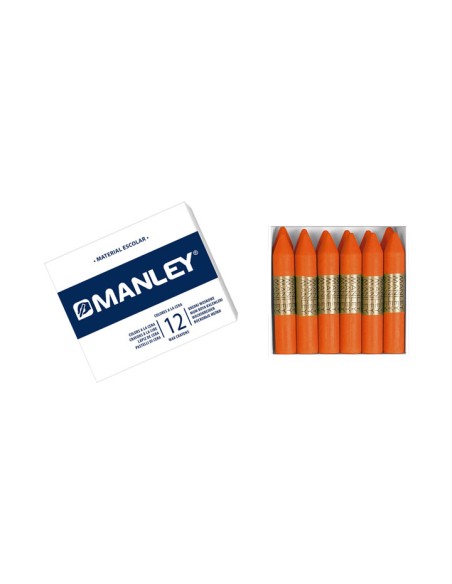 ESTUCHE 12 CERAS MANLEY MNC04500 BERM. CLARO