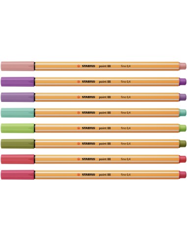 point 88 rotulador de punta fina Multicolor 8 pieza(s)