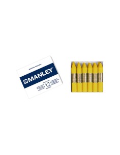 ESTUCHE 12 CERAS MANLEY MNC04704 OX. AMARILLO