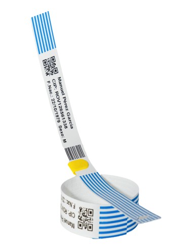 LWPAN020254ABI muñequera Azul, Blanco Pulsera de hospital