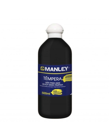 BOTE 500ML TEMPERA LIQUIDA MANLEY NEGRO MNP18669