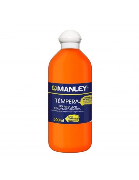 BOTE 500ML TEMPERA LIQUIDA MANLEY NARANJA MNP18793