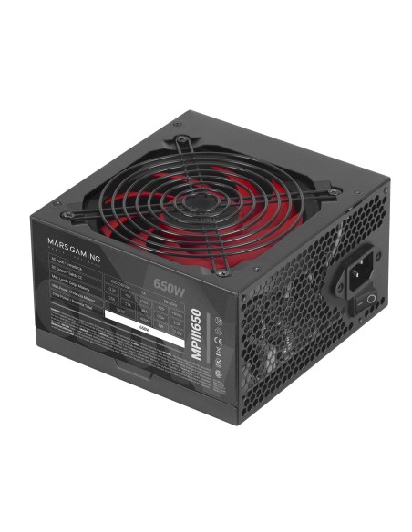 MPIII650 Fuente Alimentación PC ATX 650W 5 Años Garantía Tecnología Silenciosa AI-RPM 85% Eficiencia Negro