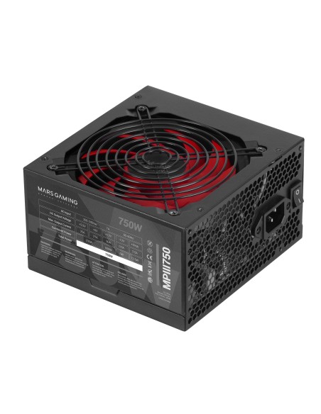 MPIII750 Fuente Alimentación PC 750W ATX 85% Eficiencia 5 Años Garantía