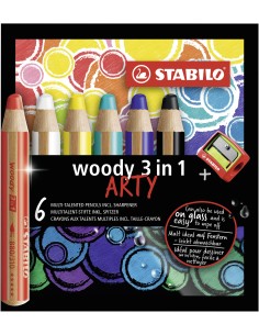 woody 3 in 1 ARTY Multicolor 6 pieza(s)