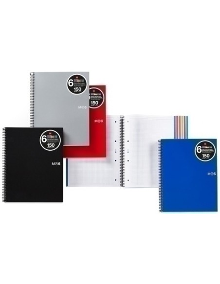 BLOCK MR NB-6 mic.PP A5 150h CD.5 NEGRO - Pack de 5 Unidades -  MR2827