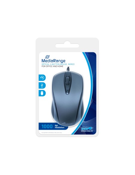 MROS201 ratón Ambidextro USB tipo A Óptico 1000 DPI MROS201 ratón Ambidextro USB tipo A Óptico 1000 DPI