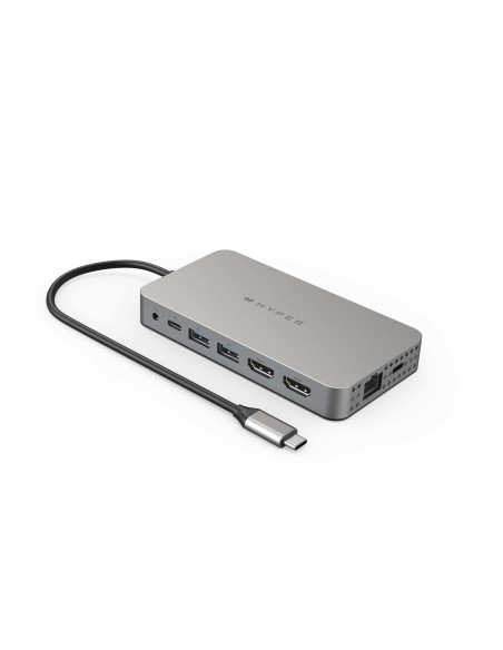 HDM1H base para portátil y replicador de puertos USB 3.2 Gen 1 (3.1 Gen 1) Type-C Acero inoxidable