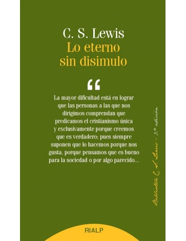 LO ETERNO SIN DISIMULO
