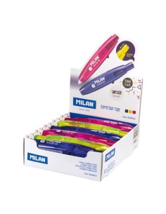 Caja expositora 12 cintas correctoras con pulsador 5 mm x 6 m Acid