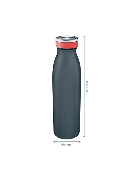 Insulated Uso diario 500 ml Acero inoxidable Negro