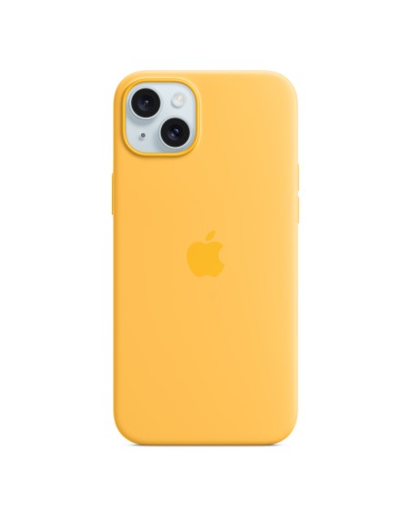 Funda de silicona con MagSafe para el iPhone 15 Plus - Amarillo solar