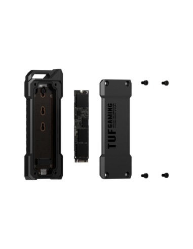 ESD-T1A/BLK/G/AS// Caja externa para unidad de estado sólido (SSD) Negro M.2
