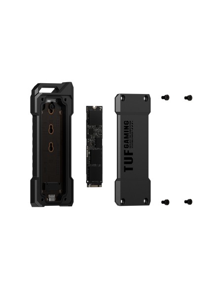 ESD-T1A/BLK/G/AS// Caja externa para unidad de estado sólido (SSD) Negro M.2