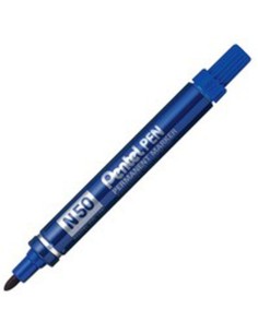 N 50 marcador permanente Azul Punta redonda 12 pieza(s)