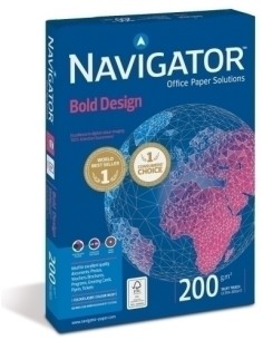 PAPEL A4 NAVIGATOR 200g 150h BOLD DESIGN - Pack de 7 unidades