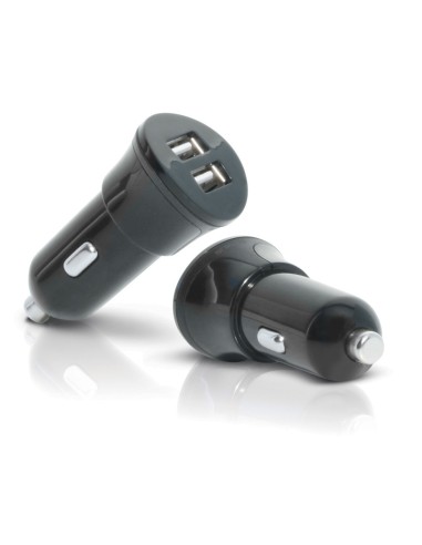 Car Charger 2 USB Universal Negro Encendedor de cigarrillos Auto