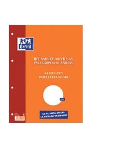 121050994 papel de cuaderno 210 x 297 mm (A4) 100 hojas - Pack de 25 unidades