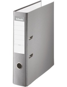Archivador palanca folio 70mm carton forrado plastico color gris