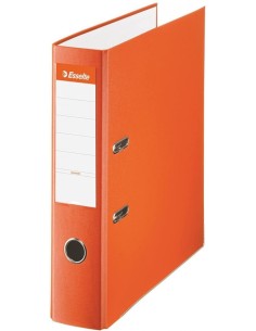Archivador palanca folio 70mm carton forrado plastico color naranja