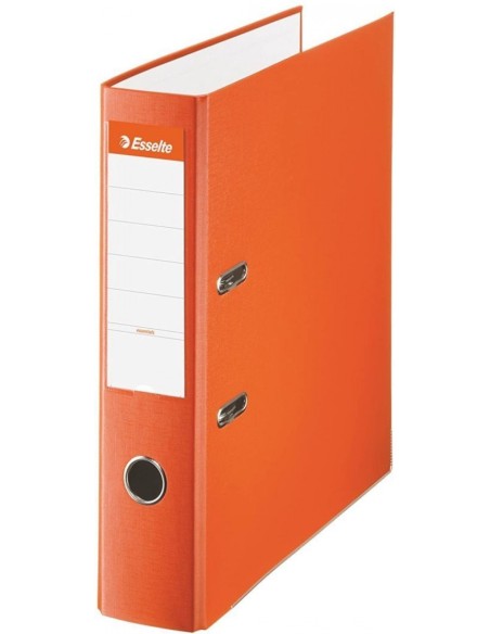Archivador palanca folio 70mm carton forrado plastico color naranja