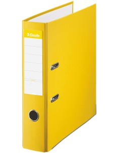 Archivador palanca folio 70mm carton forrado plastico color amarillo