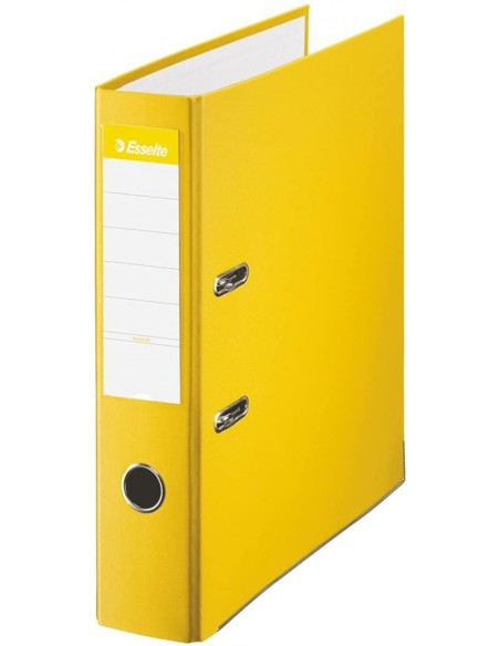 Archivador palanca folio 70mm carton forrado plastico color amarillo