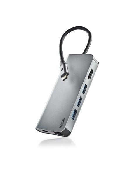 WONDER DOCK 8 USB 2.0 Type-C Plata