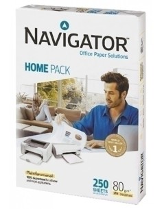 PAPEL A4 NAVIGATOR  80g 250h HOME PACK - Pack de 10 unidades