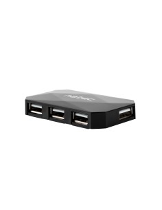 NHU-0647 hub de interfaz USB 2.0 480 Mbit/s Negro