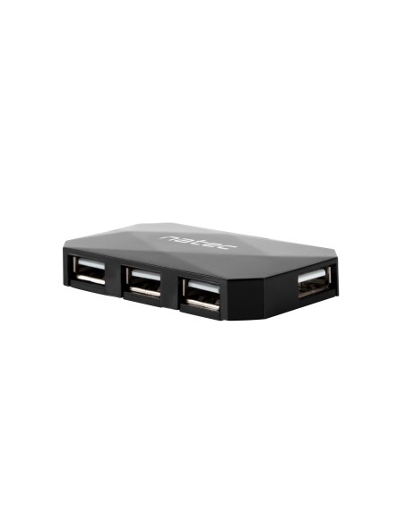NHU-0647 hub de interfaz USB 2.0 480 Mbit/s Negro